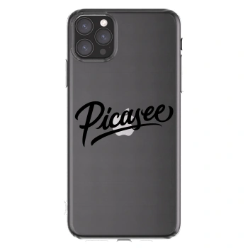 Picasee silikonowe przeźroczyste etui na Apple iPhone 11 Pro Max - Picasee - old logo - black
