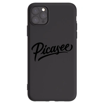 Picasee silikonowe czarne etui na Apple iPhone 11 Pro Max - Picasee - old logo - black