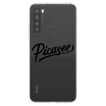 Picasee silikonowe przeźroczyste etui na Xiaomi Redmi Note 8 - Picasee - old logo - black
