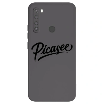 Picasee silikonowe czarne etui na Xiaomi Redmi Note 8 - Picasee - old logo - black