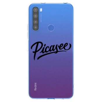 Picasee silikonowe przeźroczyste etui na Xiaomi Redmi Note 8T - Picasee - old logo - black