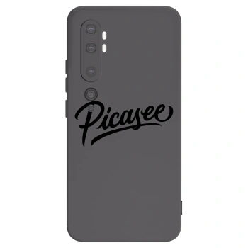 Picasee silikonowe czarne etui na Xiaomi Mi Note 10 (Pro) - Picasee - old logo - black