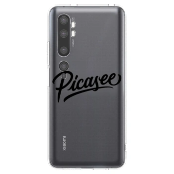 Picasee silikonowe przeźroczyste etui na Xiaomi Mi Note 10 (Pro) - Picasee - old logo - black