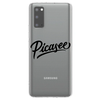 Picasee silikonowe przeźroczyste etui na Samsung Galaxy S20 G980F - Picasee - old logo - black