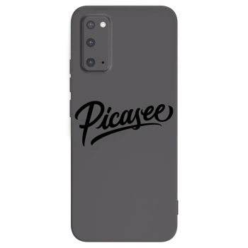Picasee silikonowe czarne etui na Samsung Galaxy S20 G980F - Picasee - old logo - black