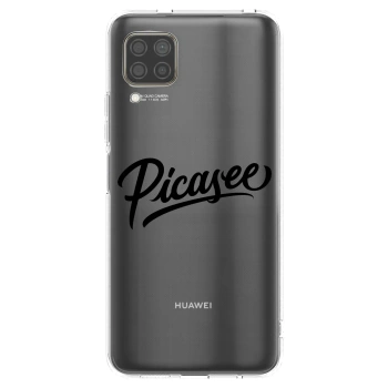 Picasee silikonowe przeźroczyste etui na Huawei P40 Lite - Picasee - old logo - black