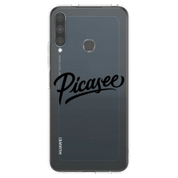 Picasee silikonowe przeźroczyste etui na Huawei P40 Lite E - Picasee - old logo - black