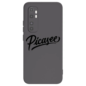 Picasee silikonowe czarne etui na Xiaomi Mi Note 10 Lite - Picasee - old logo - black