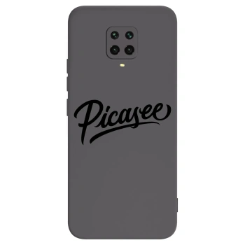 Picasee silikonowe czarne etui na Xiaomi Redmi Note 9S - Picasee - old logo - black