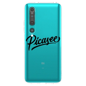 Picasee silikonowe przeźroczyste etui na Xiaomi Mi 10 - Picasee - old logo - black
