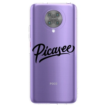 Picasee silikonowe przeźroczyste etui na Xiaomi Poco F2 Pro - Picasee - old logo - black