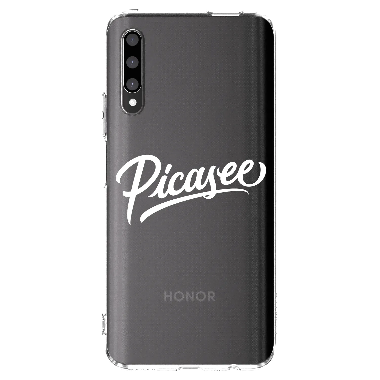 Picasee silikonowe przeźroczyste etui na Honor 9X Pro - Picasee - old logo - white