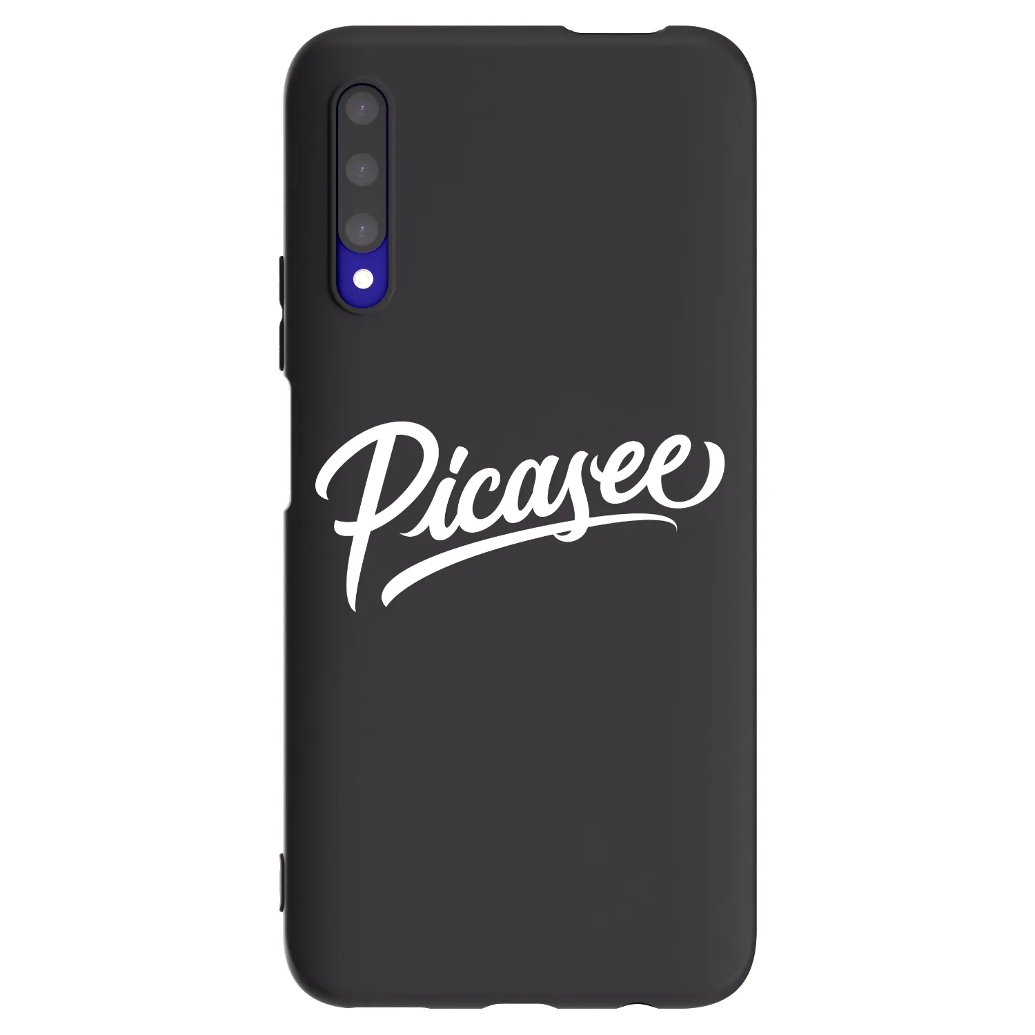 Picasee silikonowe czarne etui na Honor 9X Pro - Picasee - old logo - white