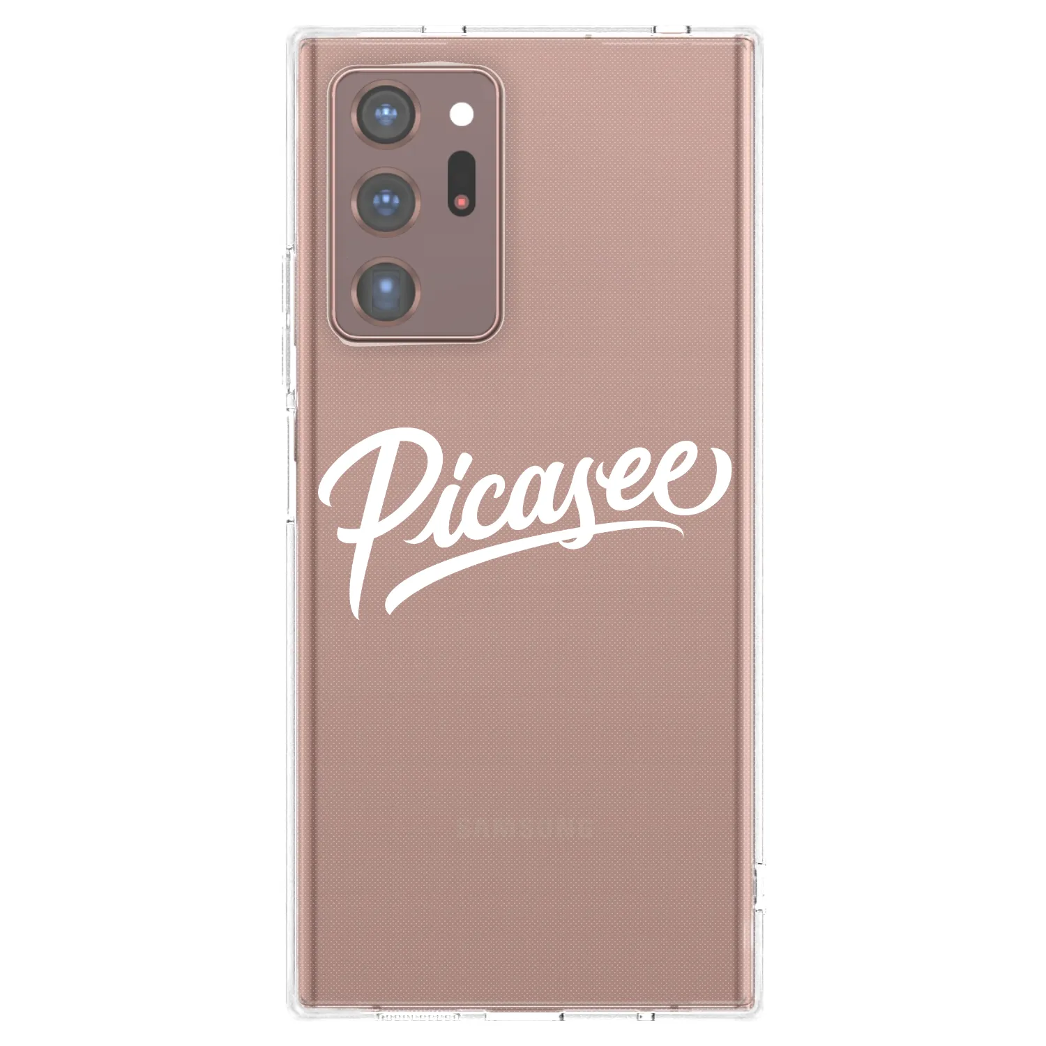 Picasee silikonowe przeźroczyste etui na Samsung Galaxy Note 20 Ultra - Picasee - old logo - white