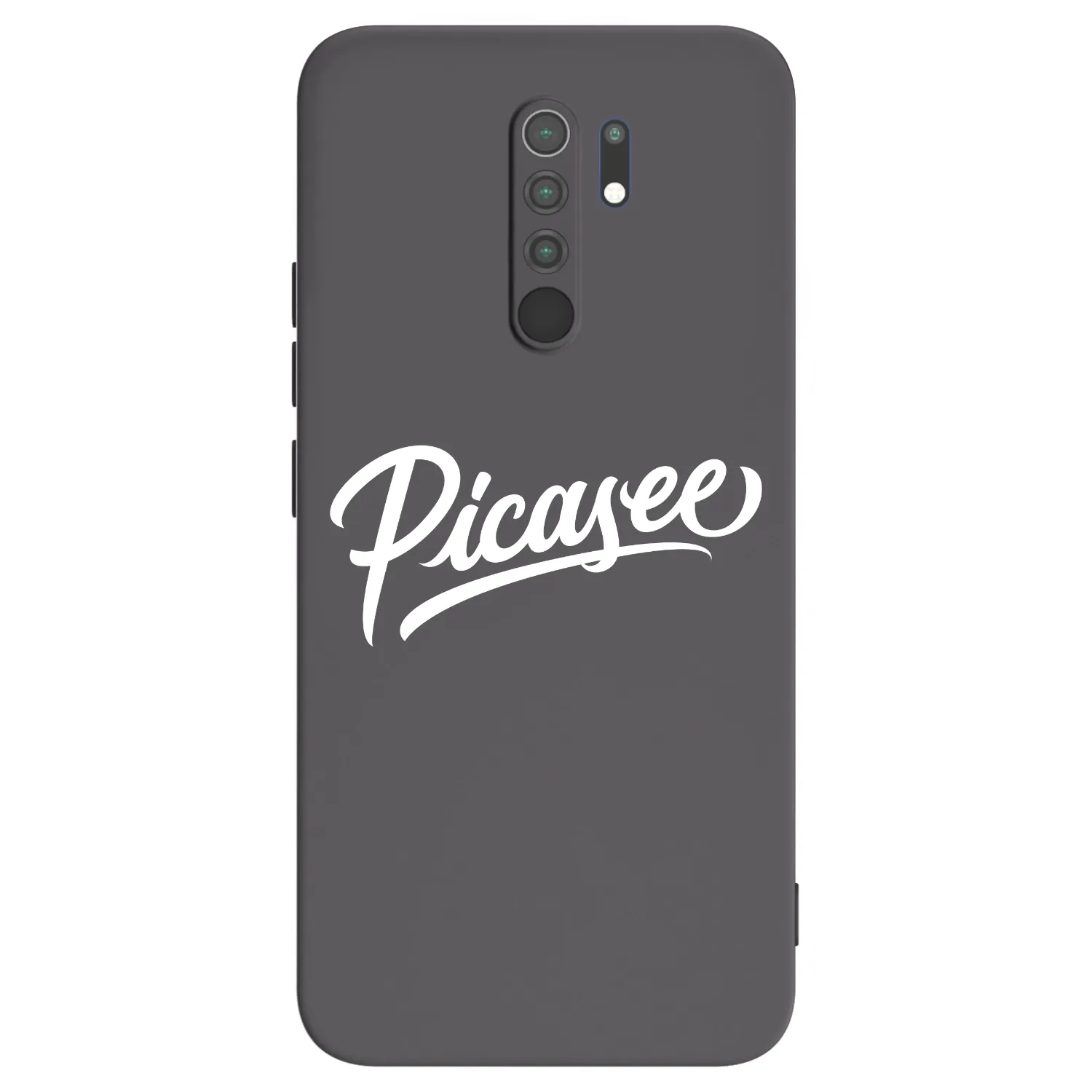 Picasee silikonowe czarne etui na Xiaomi Redmi 9 - Picasee - old logo - white