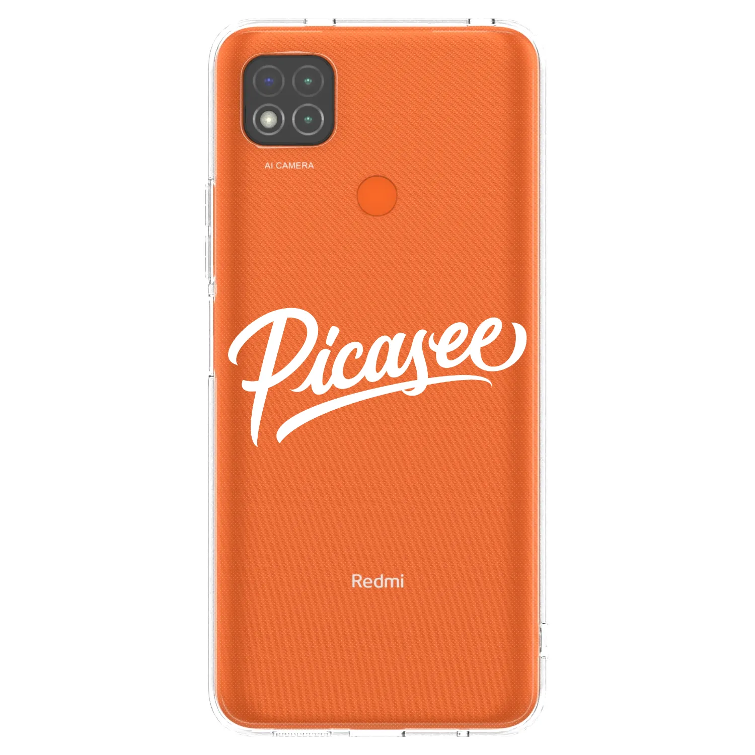 Picasee silikonowe przeźroczyste etui na Xiaomi Redmi 9C - Picasee - old logo - white