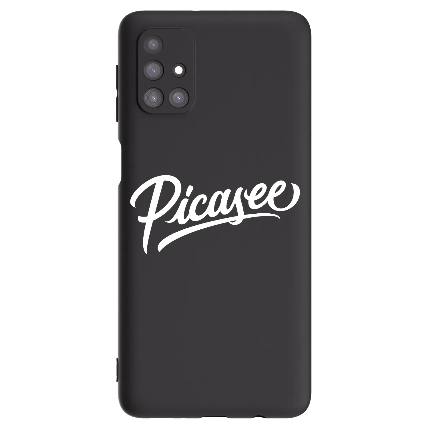 Picasee silikonowe czarne etui na Samsung Galaxy M31s - Picasee - old logo - white