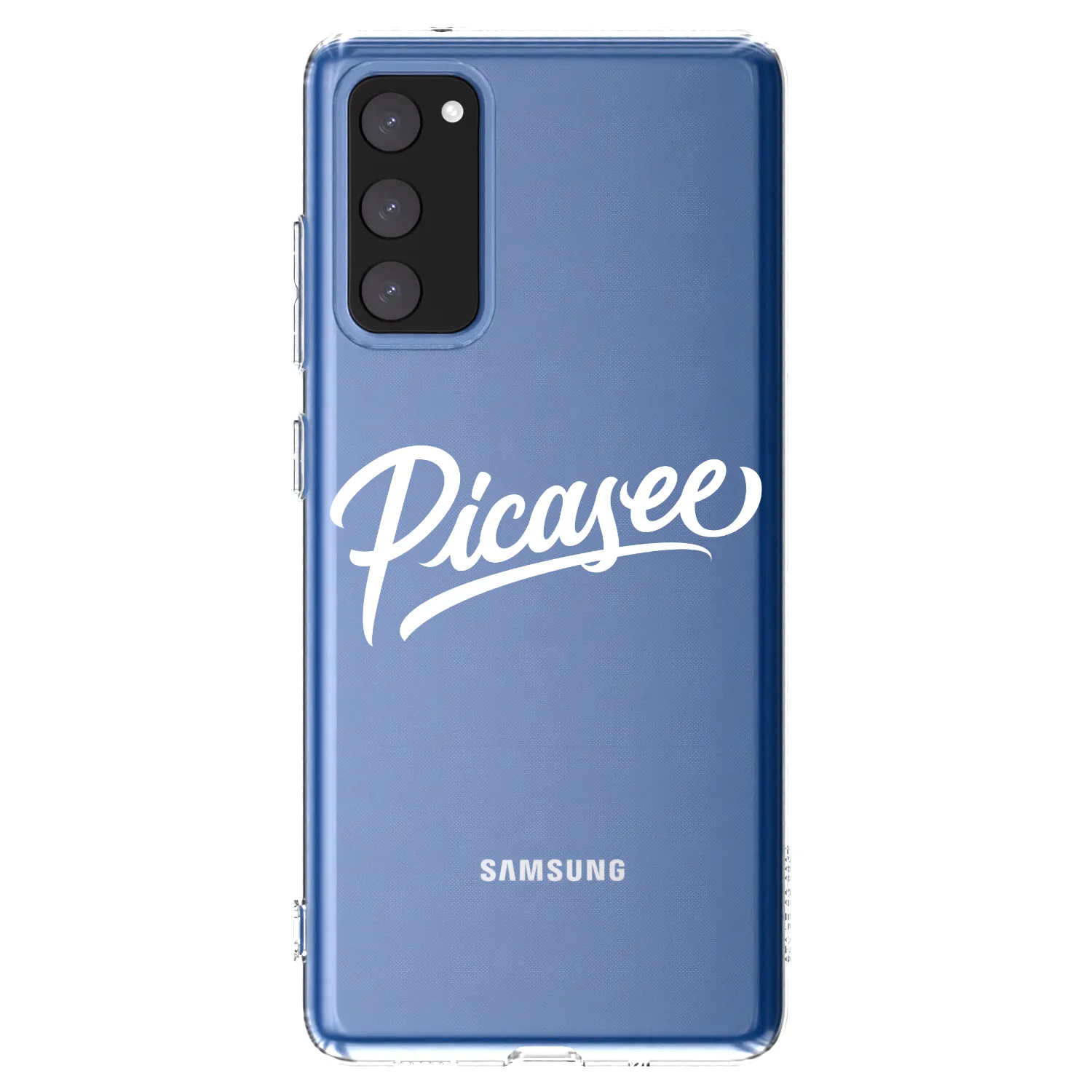 Picasee silikonowe przeźroczyste etui na Samsung Galaxy S20 FE - Picasee - old logo - white