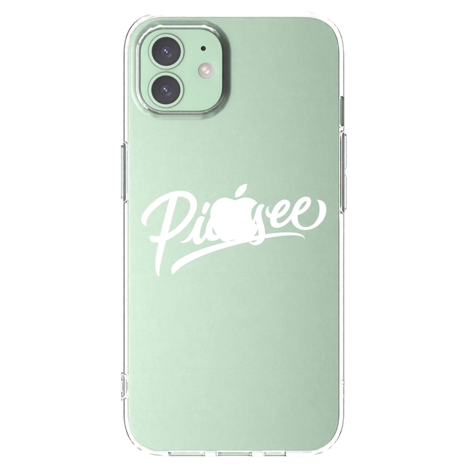 Picasee silikonowe przeźroczyste etui na Apple iPhone 12 - Picasee - old logo - white