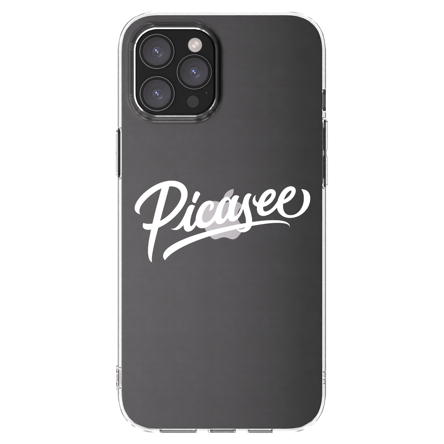 Picasee silikonowe przeźroczyste etui na Apple iPhone 12 Pro Max - Picasee - old logo - white