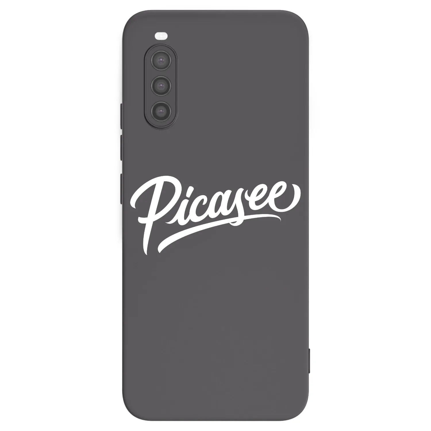 Picasee silikonowe czarne etui na Sony Xperia 10 II - Picasee - old logo - white