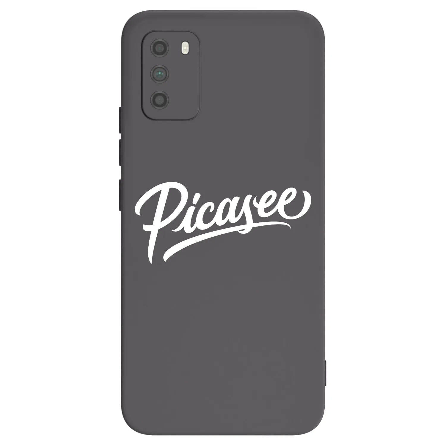 Picasee silikonowe czarne etui na Xiaomi Poco M3 - Picasee - old logo - white