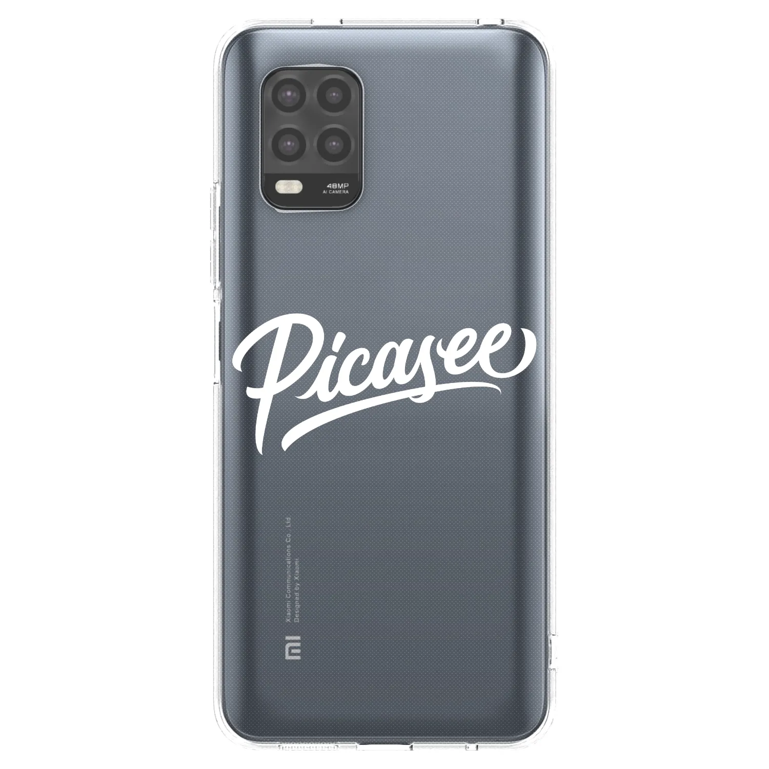 Picasee silikonowe przeźroczyste etui na Xiaomi Mi 10 Lite - Picasee - old logo - white