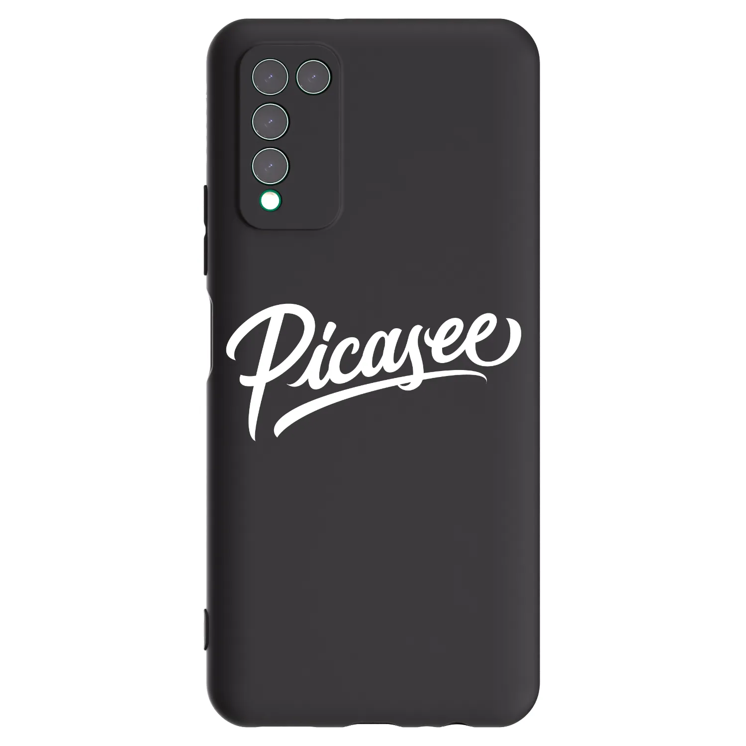 Picasee silikonowe czarne etui na Honor 10X Lite - Picasee - old logo - white