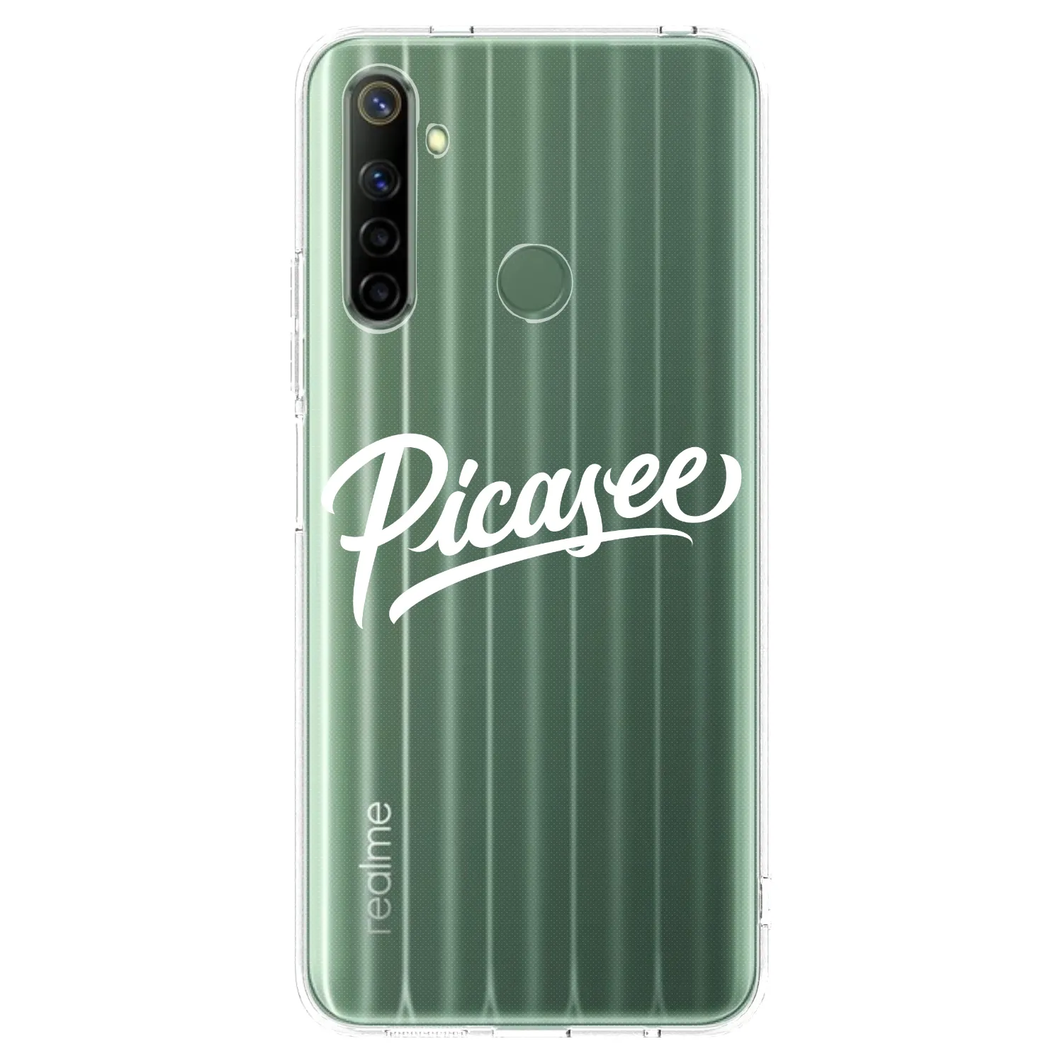 Picasee silikonowe przeźroczyste etui na Realme 6i - Picasee - old logo - white