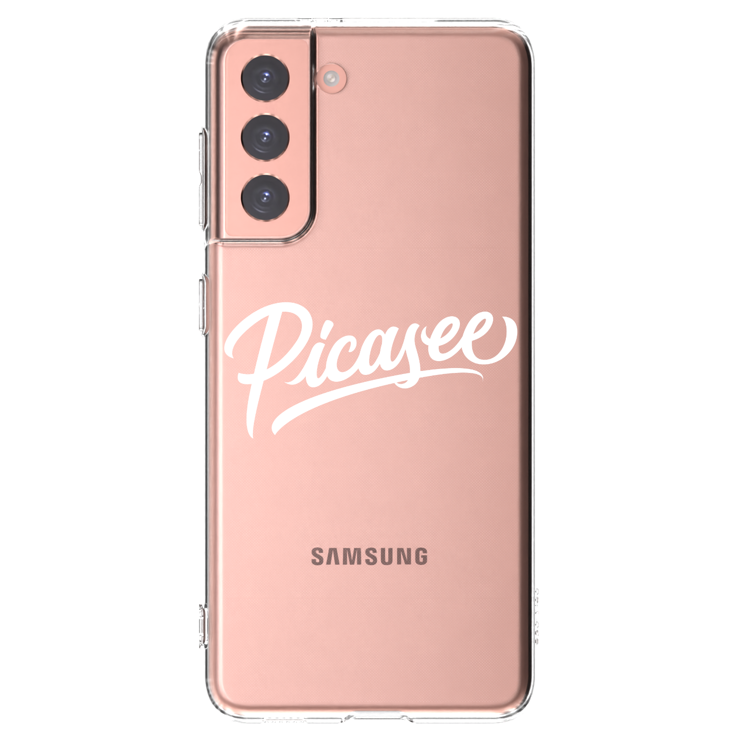 Picasee silikonowe przeźroczyste etui na Samsung Galaxy S21 5G G991B - Picasee - old logo - white