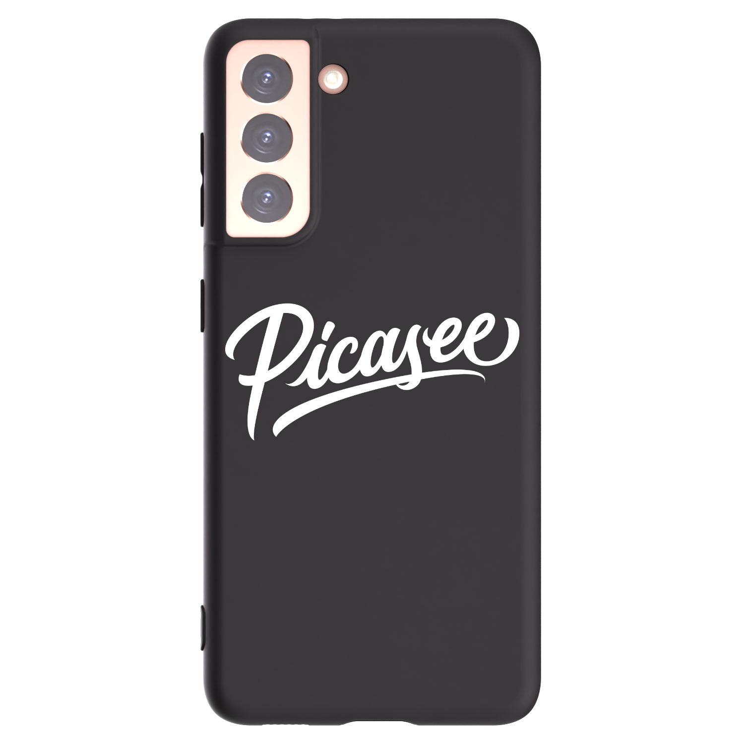 Picasee silikonowe czarne etui na Samsung Galaxy S21 5G G991B - Picasee - old logo - white