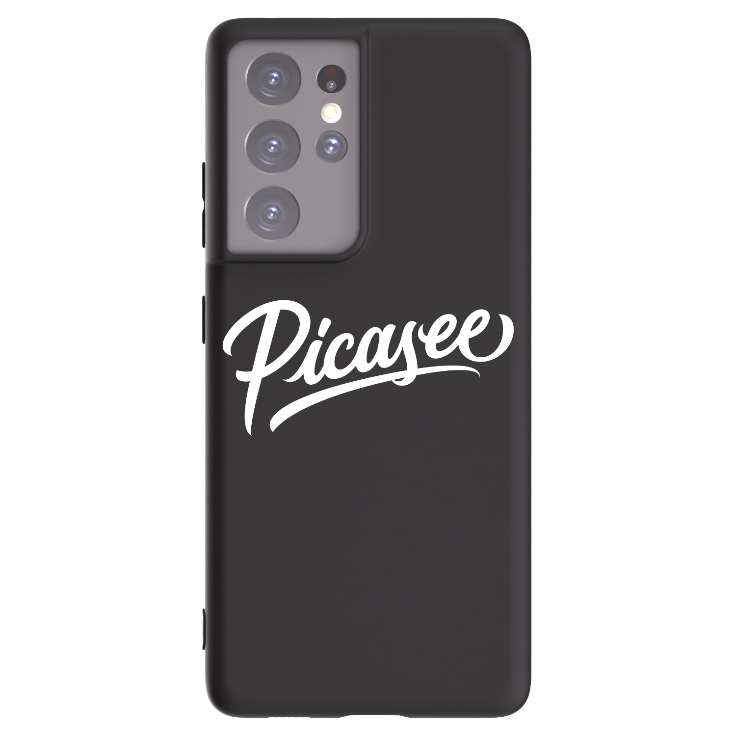 Picasee silikonowe czarne etui na Samsung Galaxy S21 Ultra 5G G998B - Picasee - old logo - white