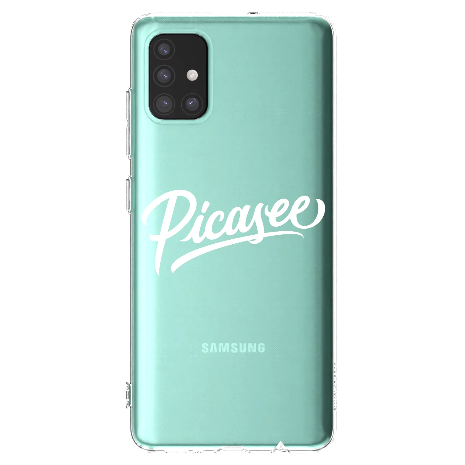 Picasee silikonowe przeźroczyste etui na Samsung Galaxy M31s - Picasee - old logo - white