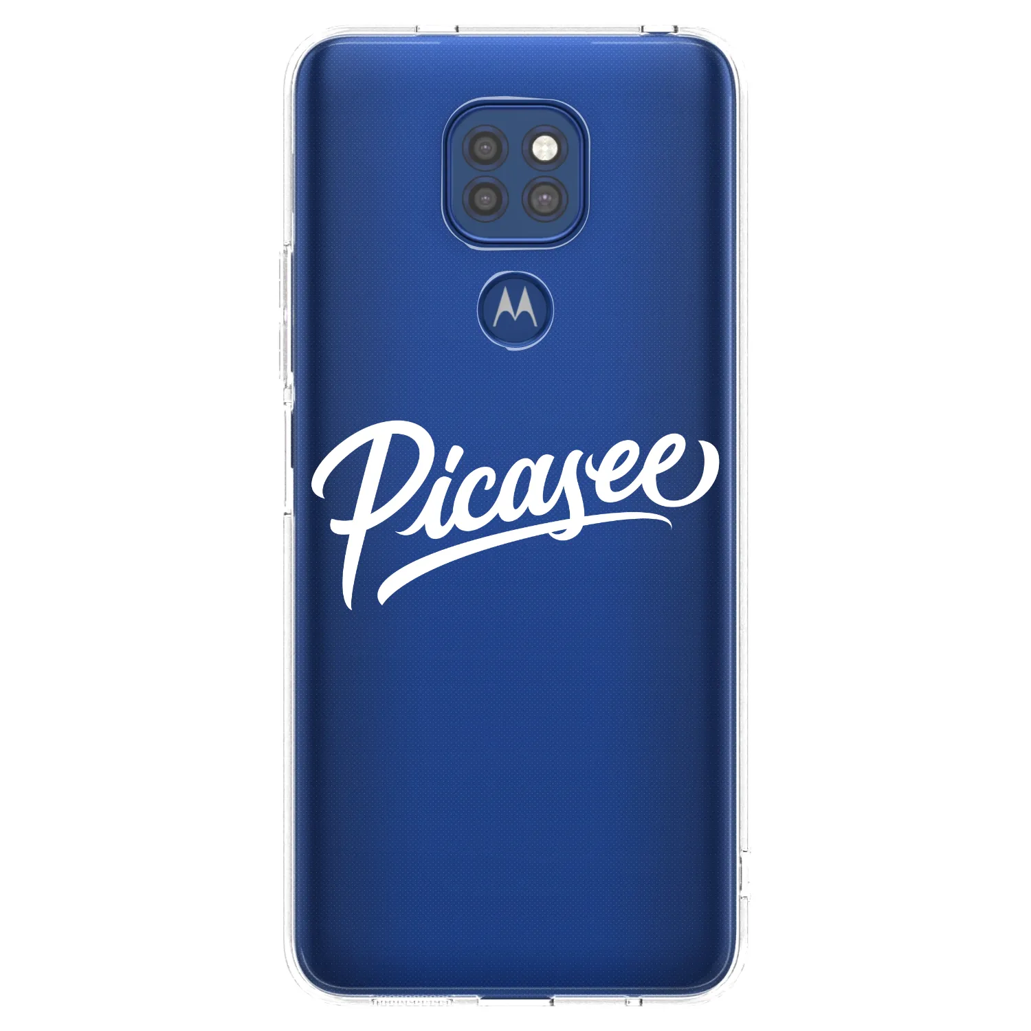 Picasee silikonowe przeźroczyste etui na Motorola Moto G9 Play - Picasee - old logo - white
