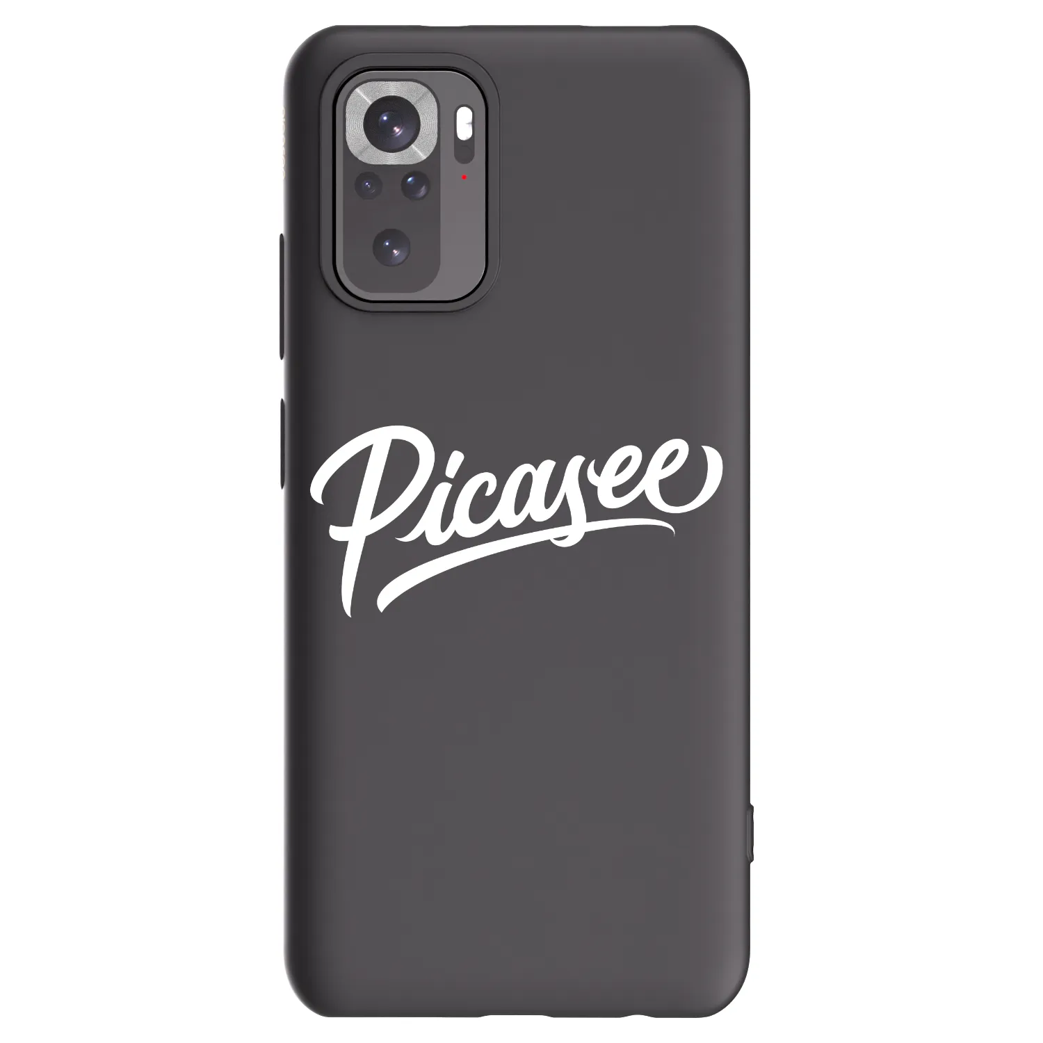 Picasee silikonowe czarne etui na Xiaomi Redmi Note 10 - Picasee - old logo - white