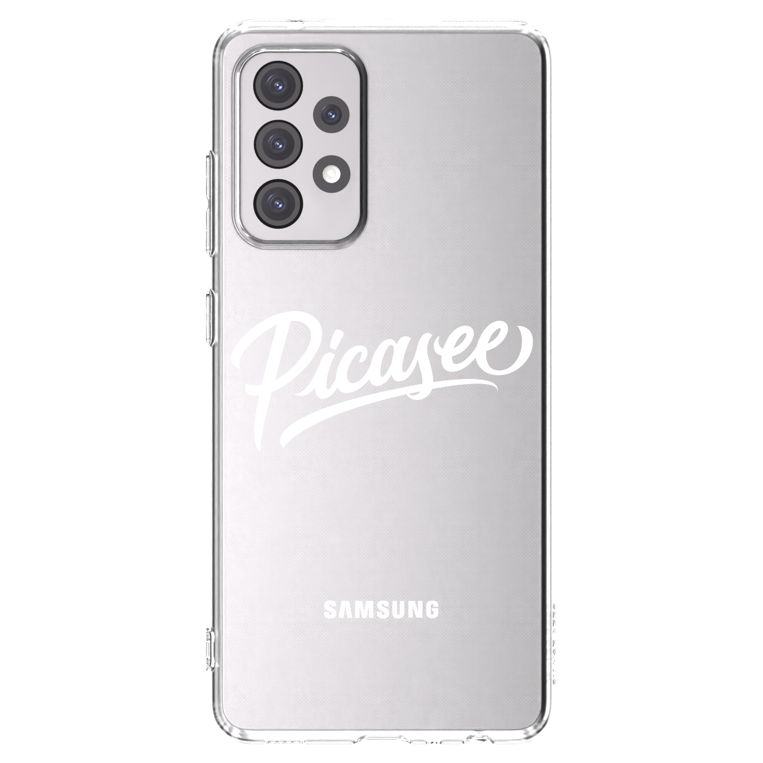 Picasee silikonowe przeźroczyste etui na Samsung Galaxy A52 5G A525F - Picasee - old logo - white