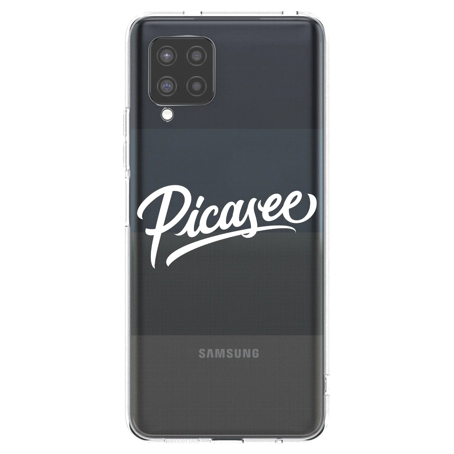 Picasee silikonowe przeźroczyste etui na Samsung Galaxy A42 A426B - Picasee - old logo - white