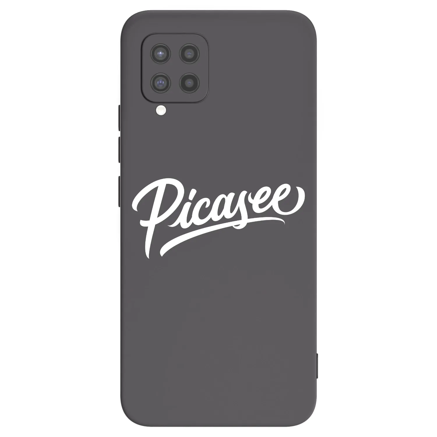 Picasee silikonowe czarne etui na Samsung Galaxy A42 A426B - Picasee - old logo - white