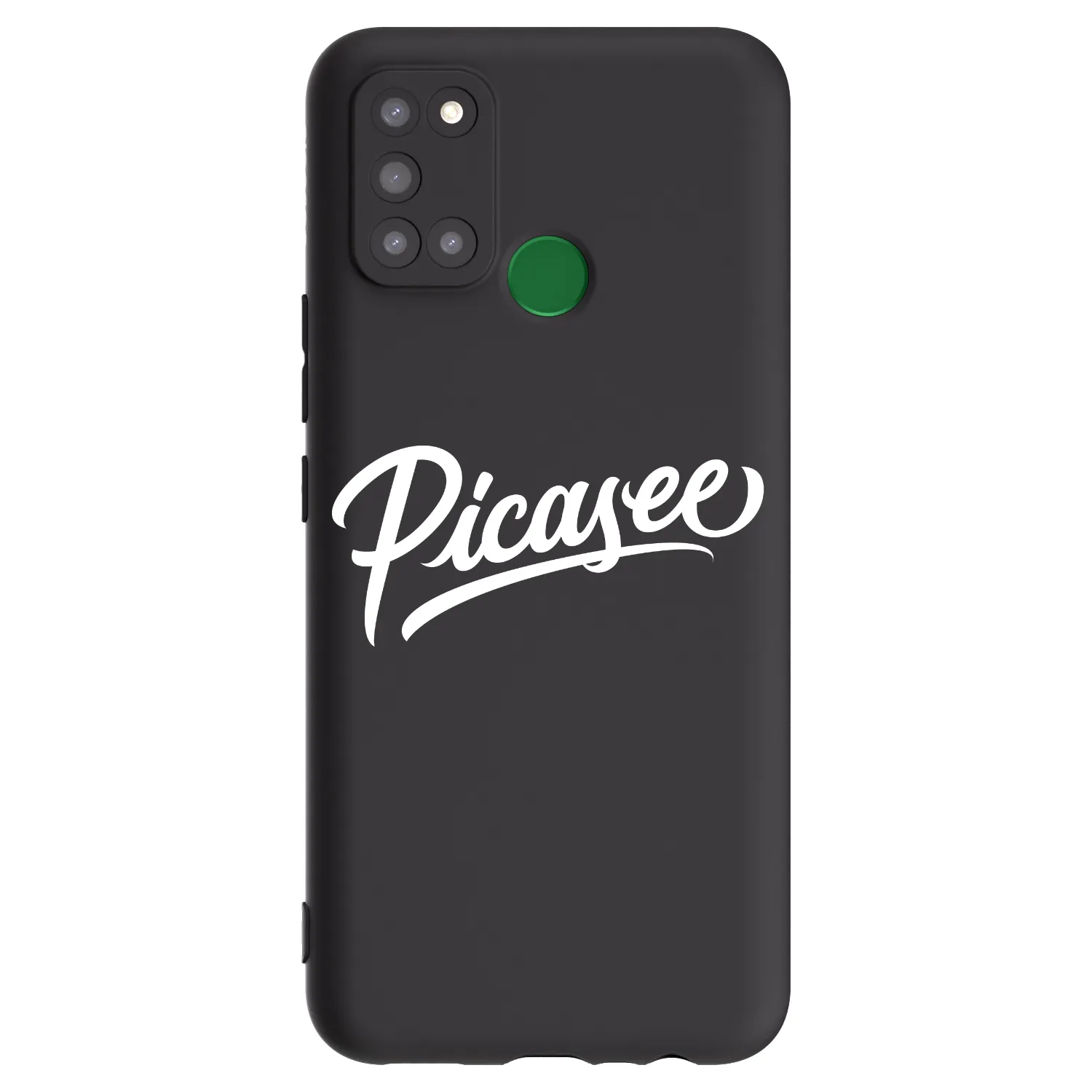 Picasee silikonowe czarne etui na Realme 7i - Picasee - old logo - white