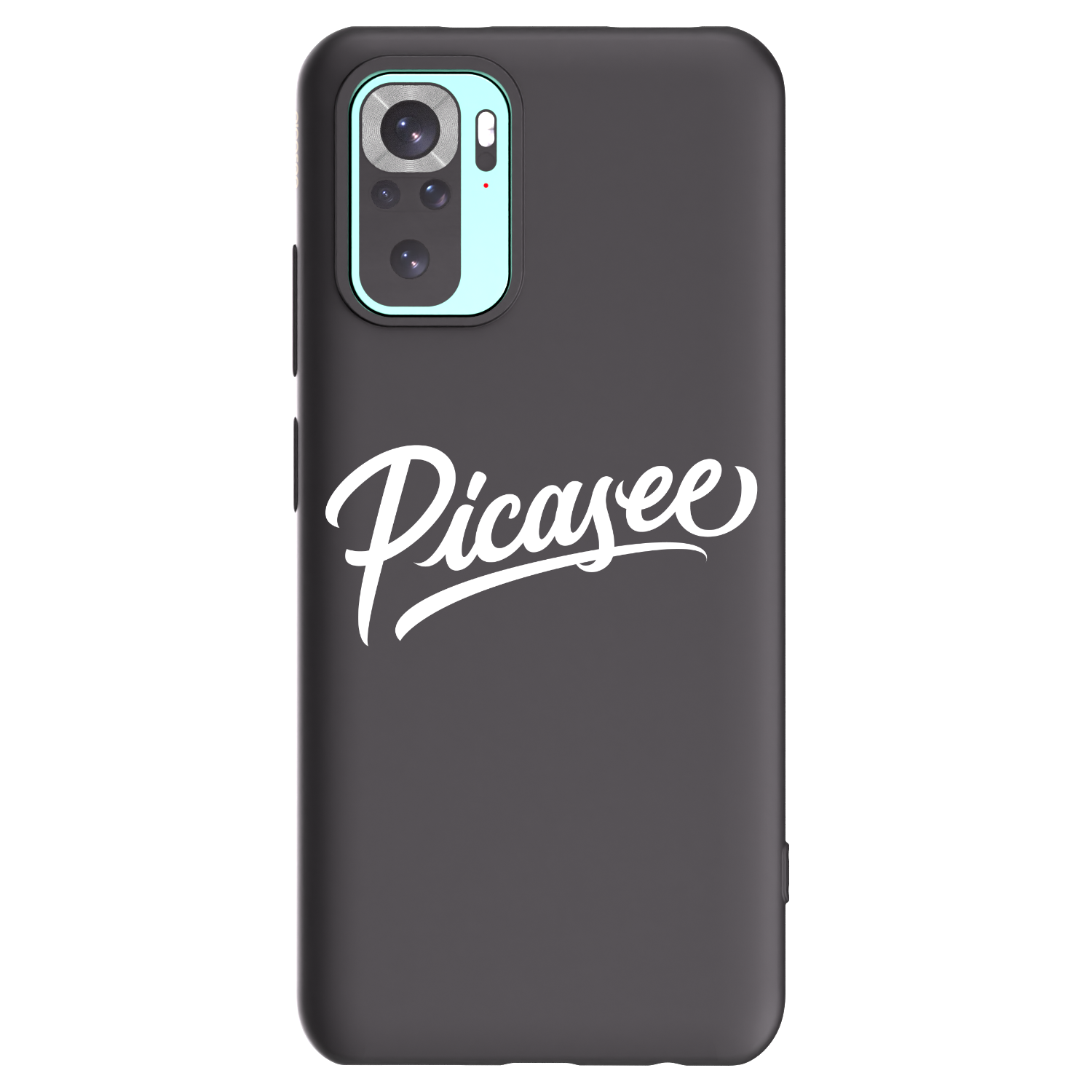 Picasee silikonowe czarne etui na Xiaomi Redmi Note 10 Pro - Picasee - old logo - white