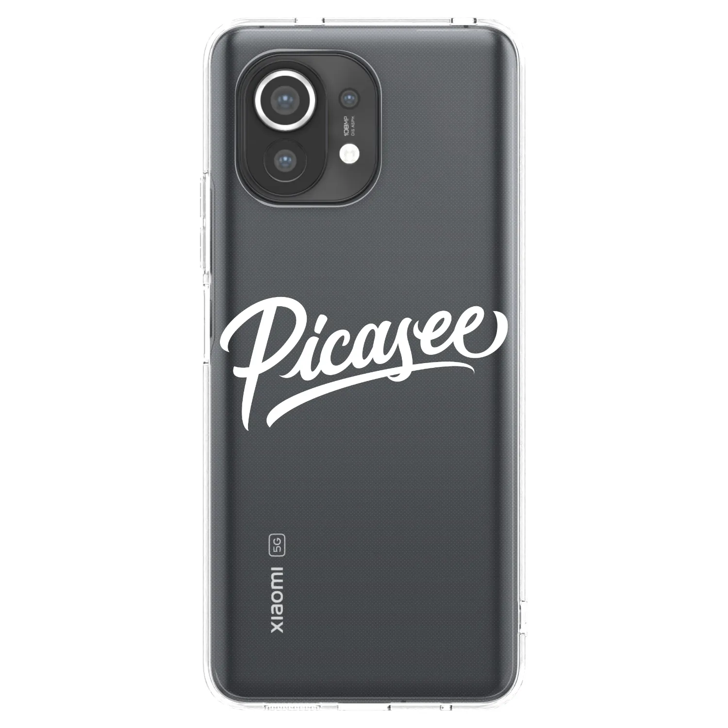 Picasee silikonowe przeźroczyste etui na Xiaomi Mi 11 - Picasee - old logo - white