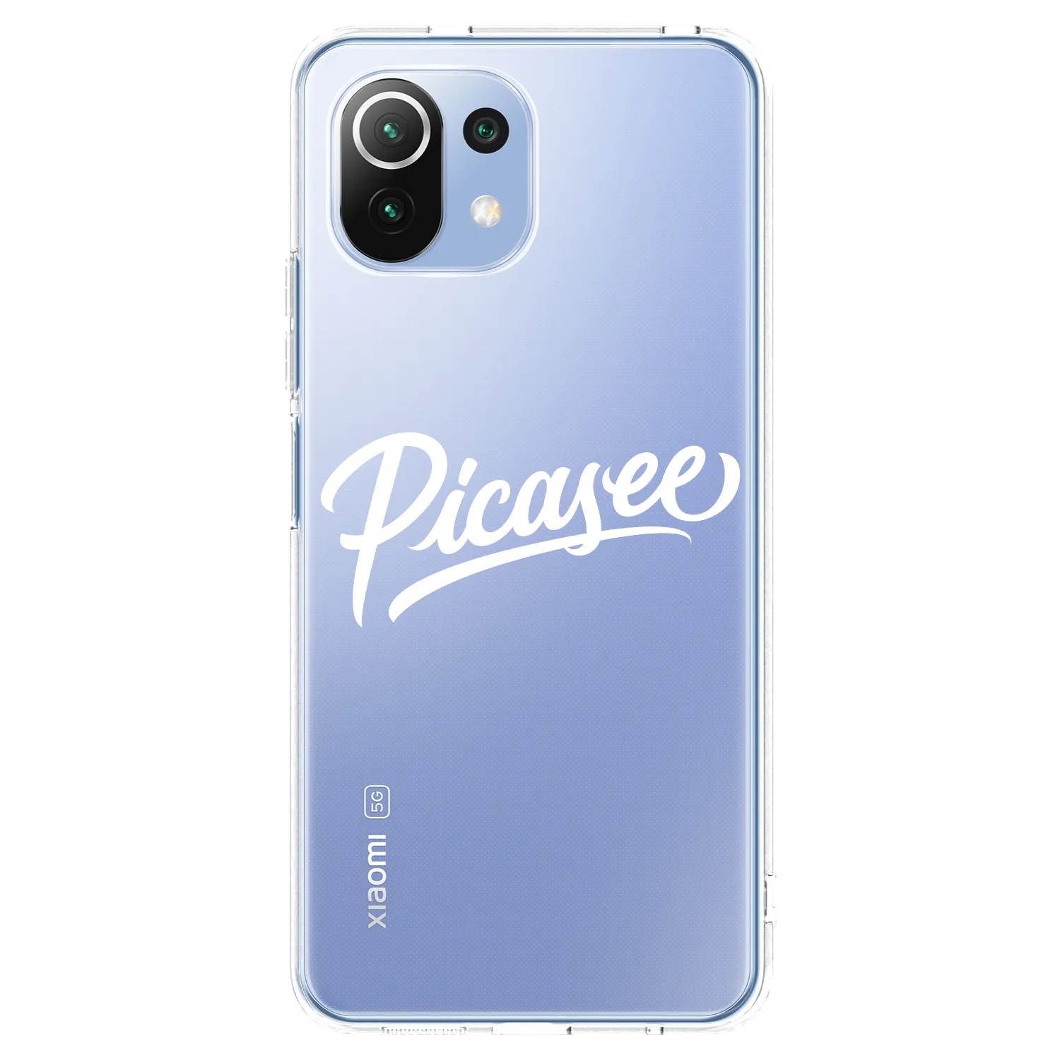 Picasee silikonowe przeźroczyste etui na Xiaomi Mi 11 Lite - Picasee - old logo - white