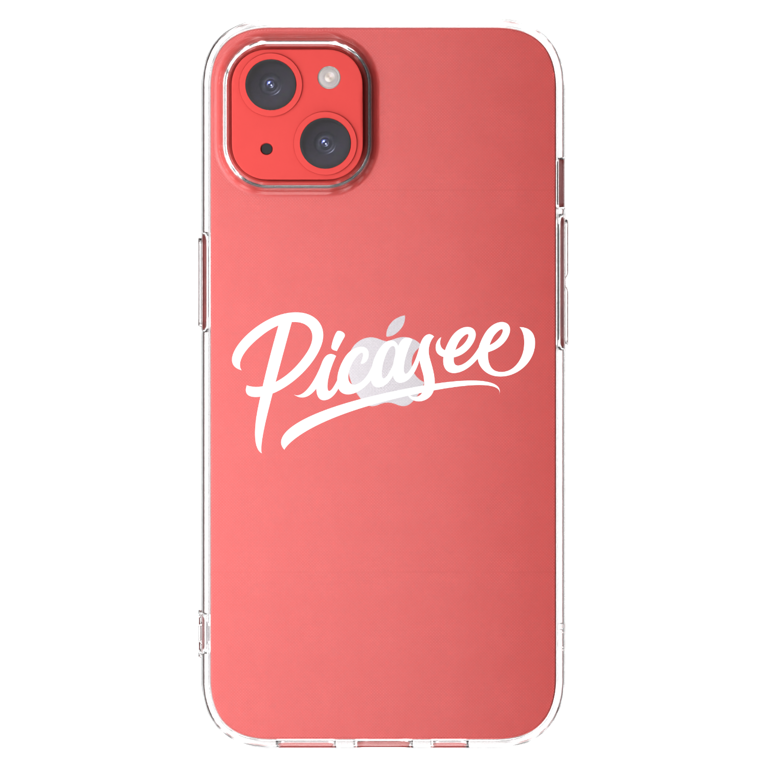 Picasee silikonowe przeźroczyste etui na Apple iPhone 13 - Picasee - old logo - white
