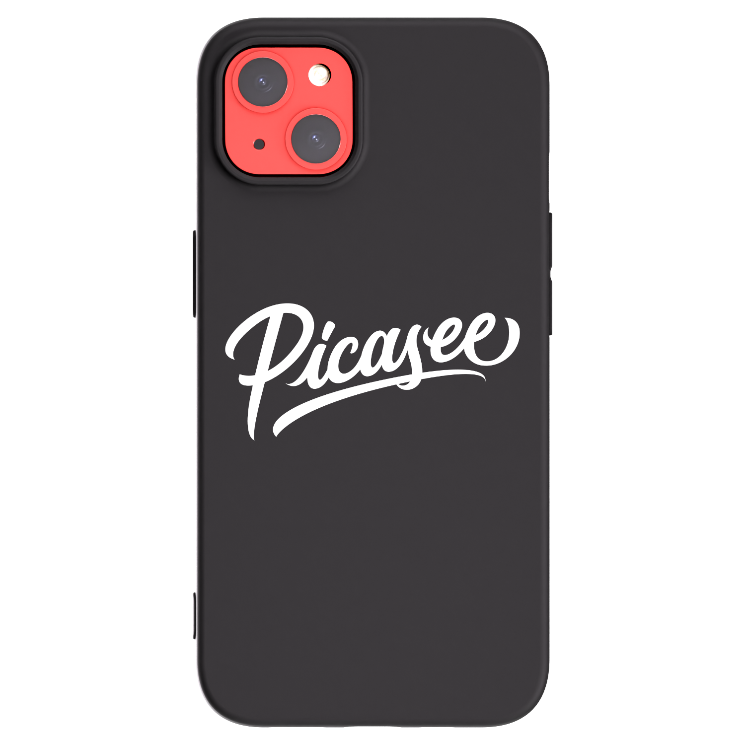 Picasee silikonowe czarne etui na Apple iPhone 13 - Picasee - old logo - white