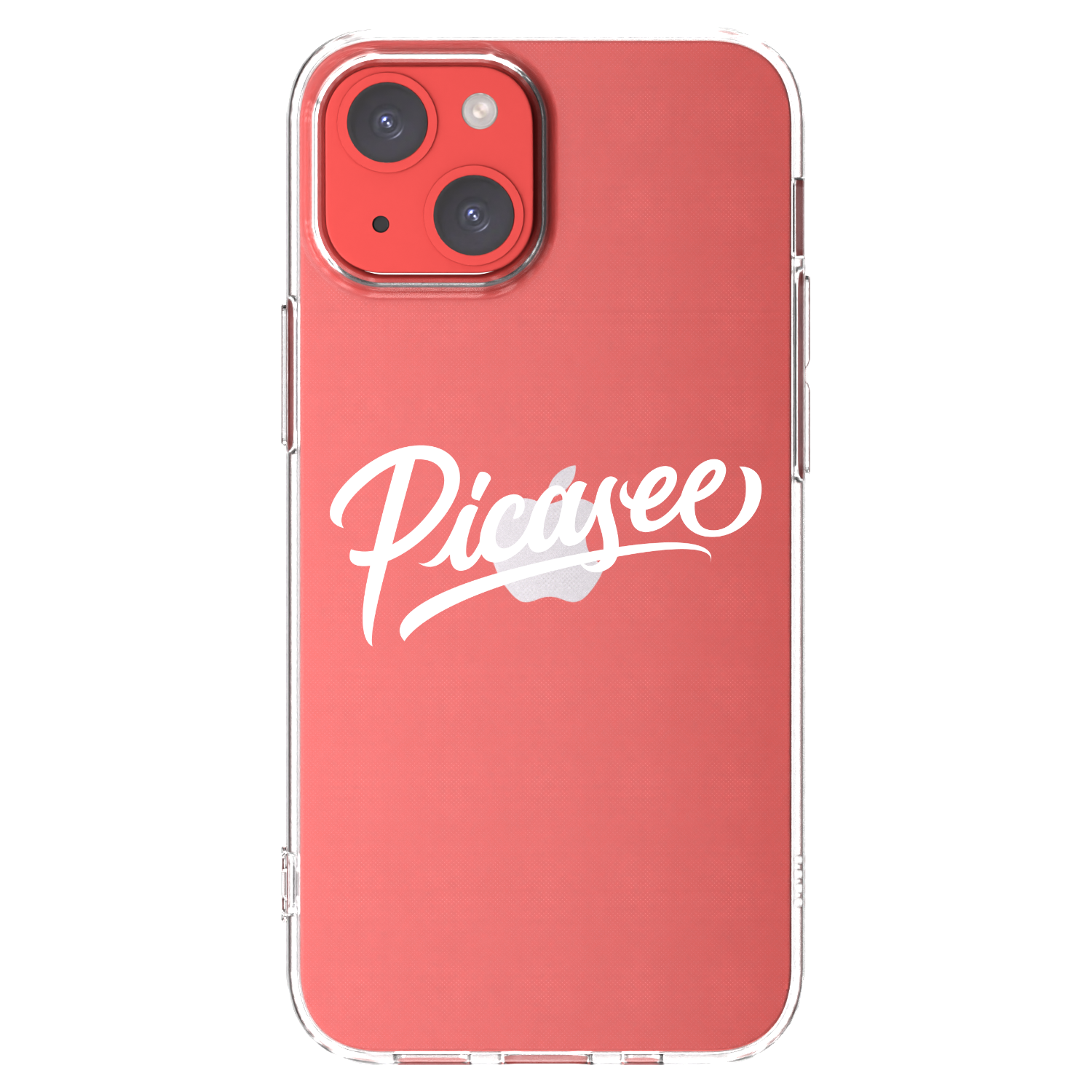 Picasee silikonowe przeźroczyste etui na Apple iPhone 13 mini - Picasee - old logo - white