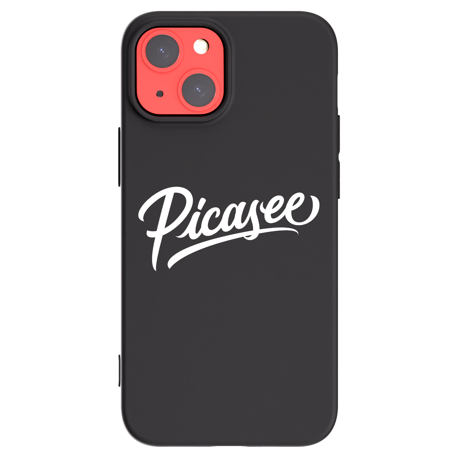 Picasee silikonowe czarne etui na Apple iPhone 13 mini - Picasee - old logo - white