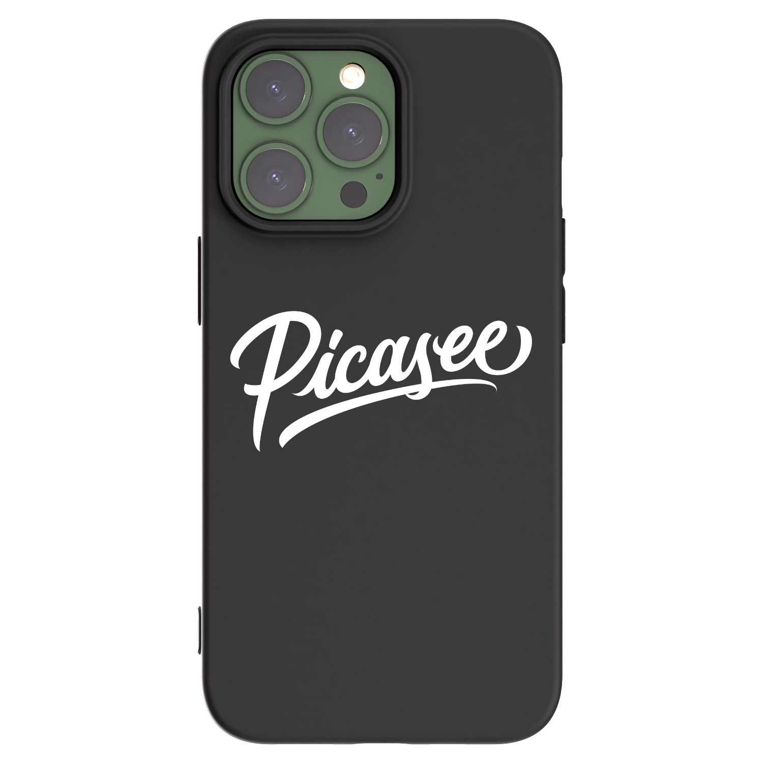 Picasee silikonowe czarne etui na Apple iPhone 13 Pro - Picasee - old logo - white