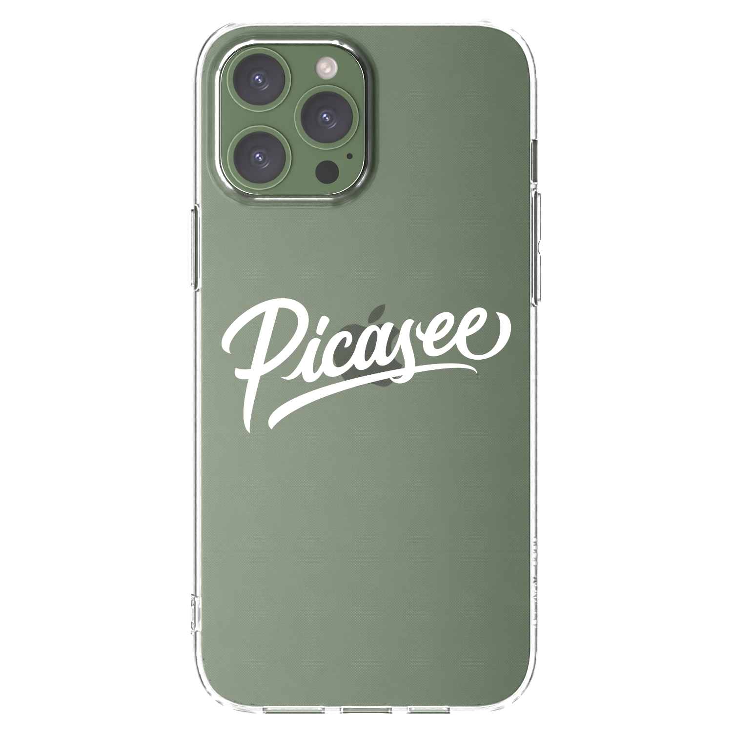Picasee silikonowe przeźroczyste etui na Apple iPhone 13 Pro Max - Picasee - old logo - white