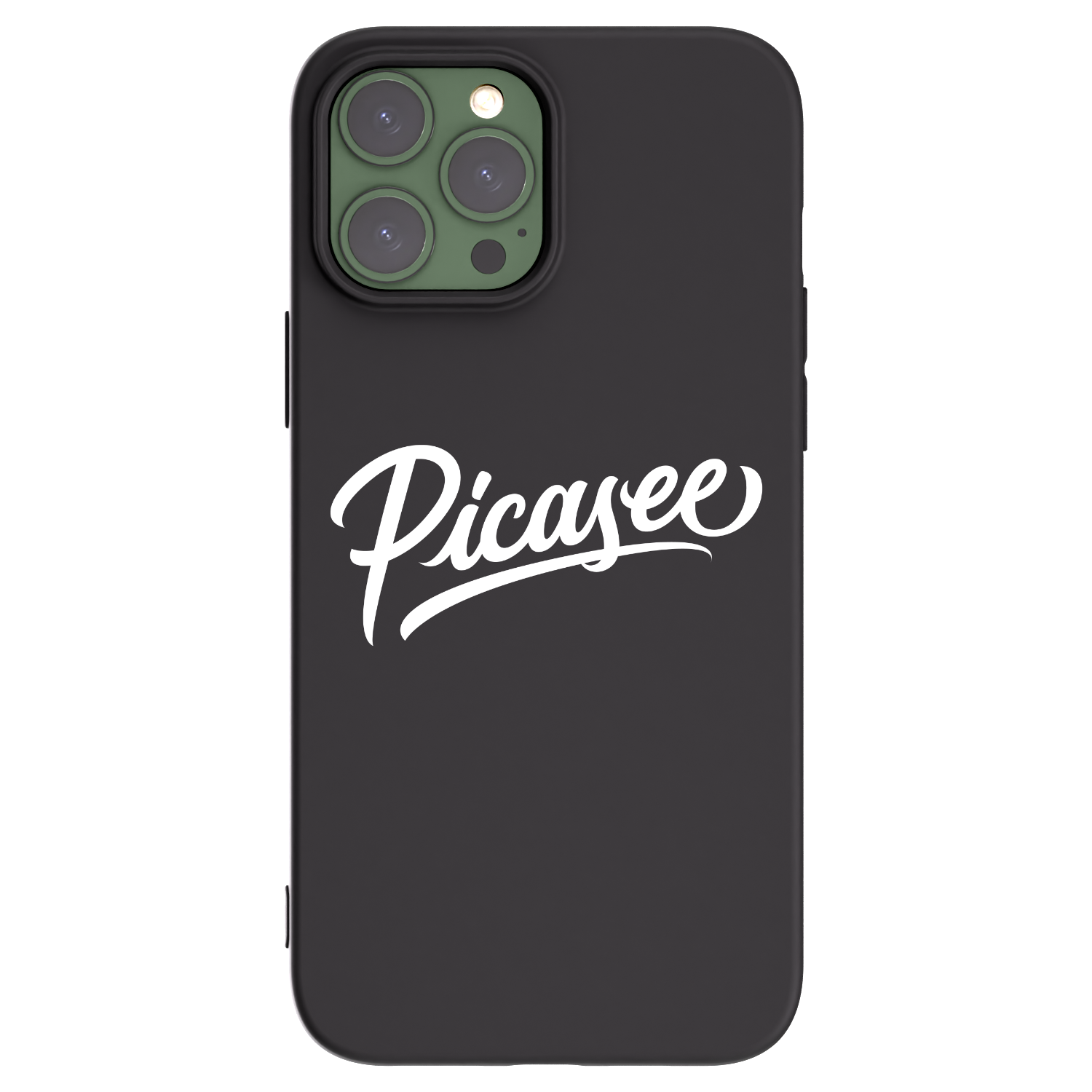 Picasee silikonowe czarne etui na Apple iPhone 13 Pro Max - Picasee - old logo - white