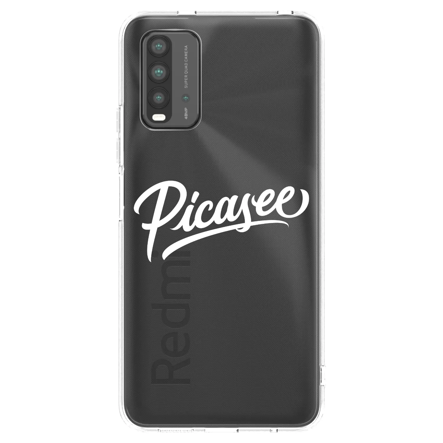 Picasee silikonowe czarne etui na Xiaomi Redmi 9T - Picasee - old logo - white